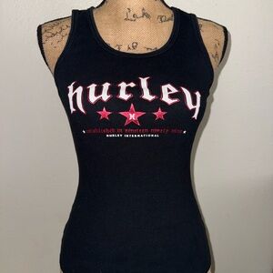 Hurley Black Ribbed Tank - 2000s Millennial wear